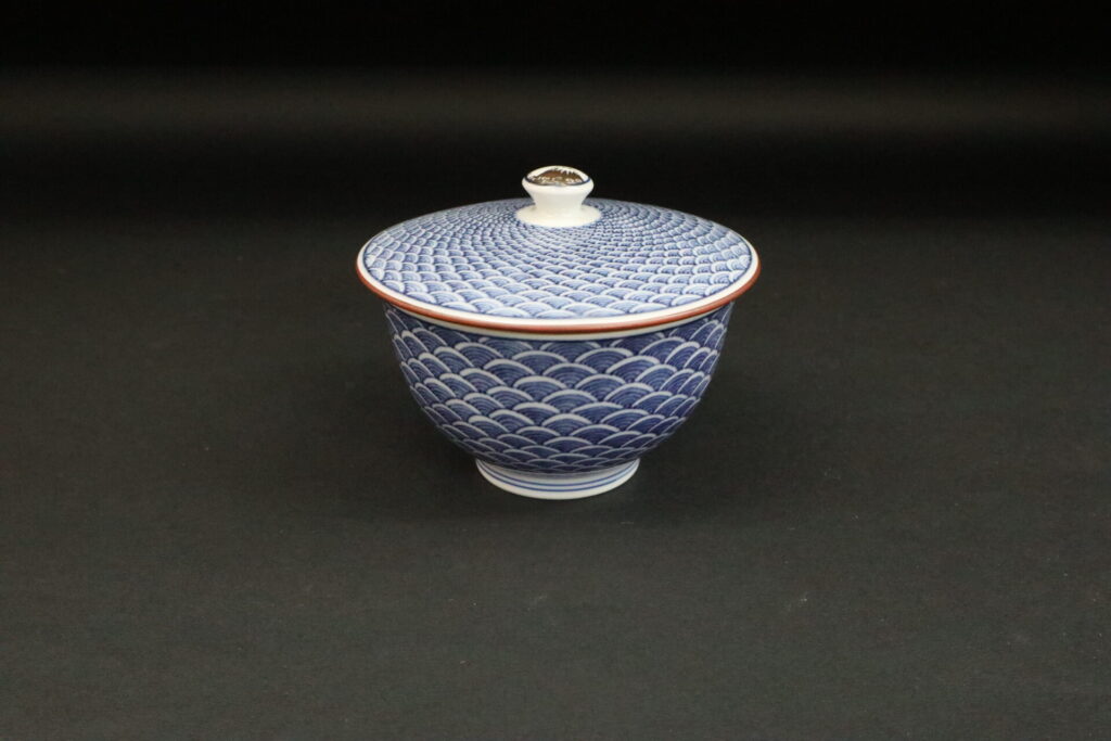 清朝時代後期頃・白磁・青花・童子・煎茶碗・五客組 | Chawan